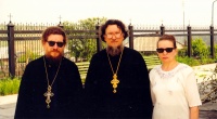 Татьяна Ивановна Реморова с братьями протоиереями Александром и Борисом