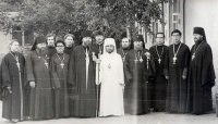 Высокопреосвященнейший Феодосий, Митрополит Токийский и всея Японии в Новосибирске. Гости с духовенством в епархиальном управлении